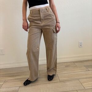 Vintage Gap Y2K Baggy Cargo Pants - Khaki Mid-Rise Wide Leg Streetwear size 00,
